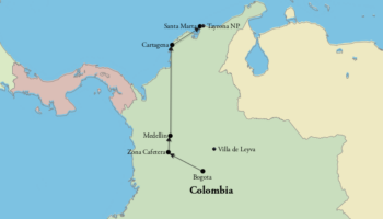 2 Weeks in Colombia Itinerary Map